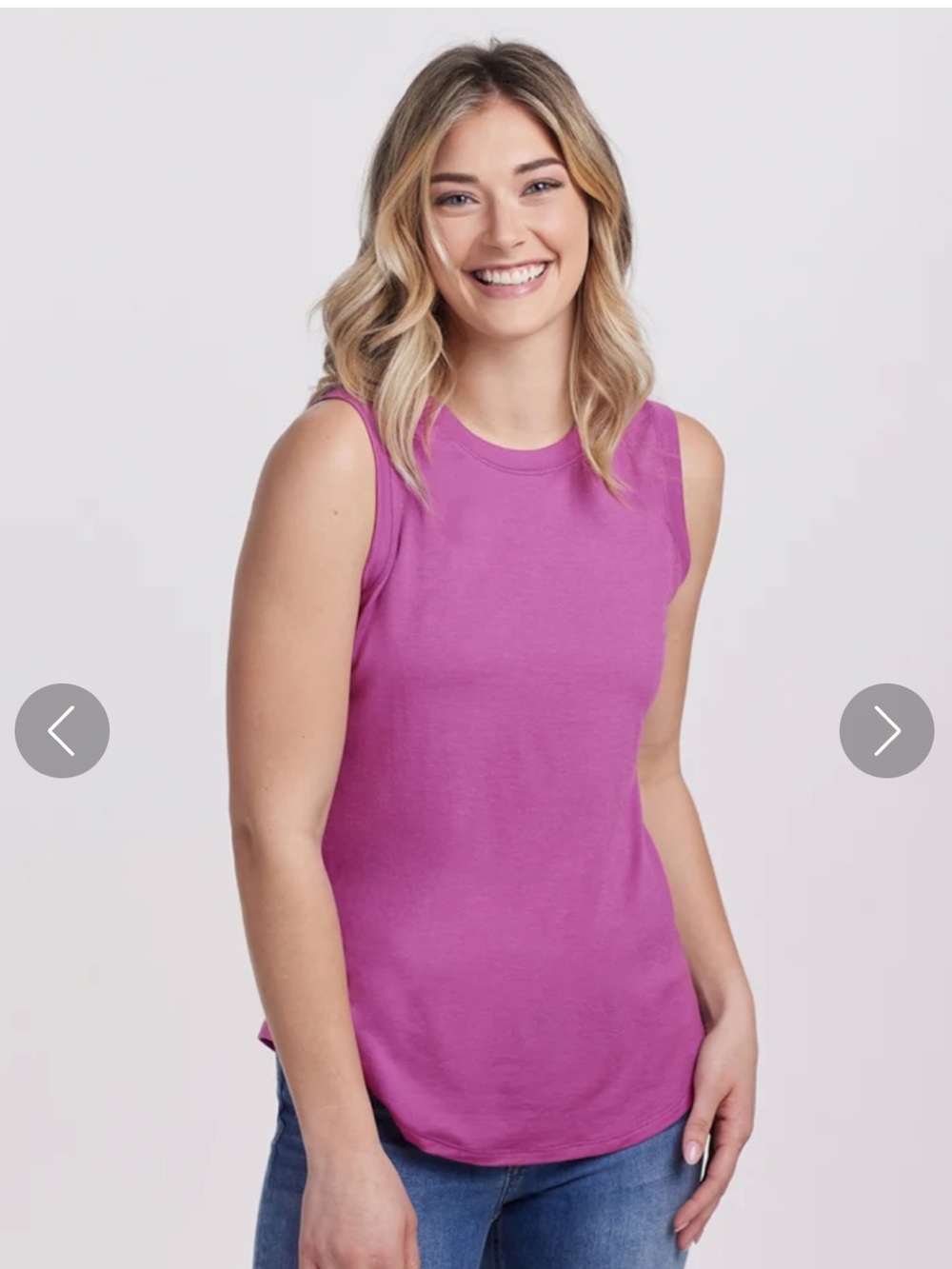 Woolx Bella Tunic Top, Sleeveless Crewneck Wool Tank Top in Purple Wine Color